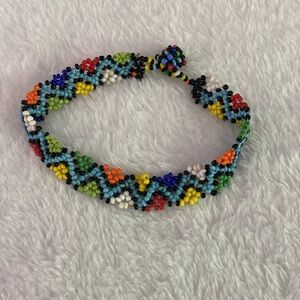 Beaded colourful tribal? anklet / bracelet
